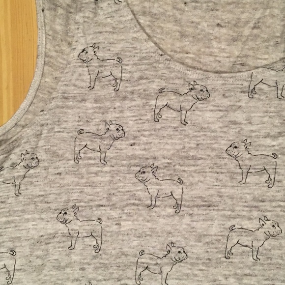 Artisan Ny French Bull Dog Print Tank Sz Xs linen - Picture 6 of 8